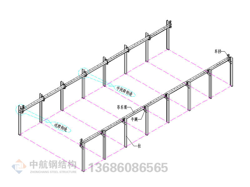 鋼結構產品構件三維圖說明