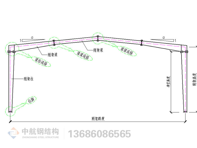 鋼結構產品構件三維圖說明